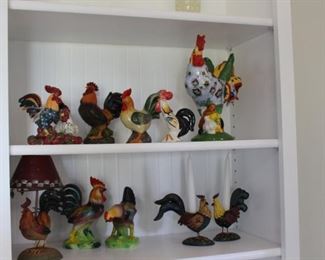 Rooster's and Chicken-Rooster lamp-Online auction prior to the sale. Maybe available at the sale.