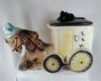 Horse and Cart Cookie Jar