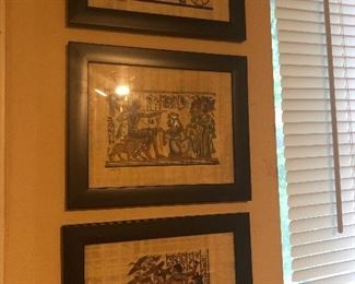 framed Egyptian art