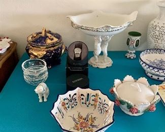 This estate sale features a lot of Portuguese pottery.