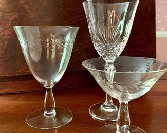 Stunning collection of crystal stemware