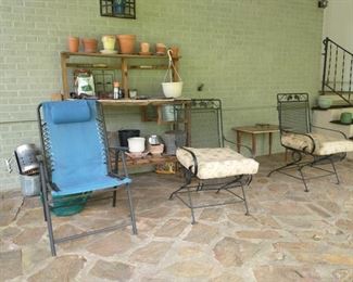 Metal patio chairs