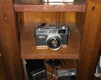Vintage cameras and slide viewer