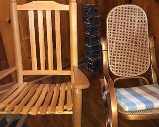 wooden rocking chairs