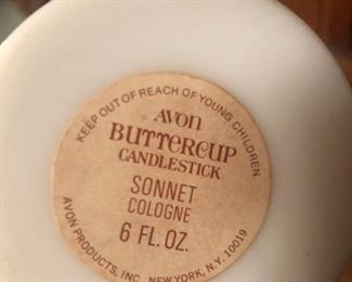 Pair of Avon Buttercup Candlesticks/Cologne holder