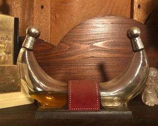 Avon Bull Horns After Shave bottles... We have 3 sets of these. 2 with red trim. 1 with black trim. 