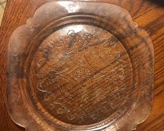 Very Old Depression Glass Plate. Excellent Condition