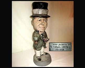 Chalkware WC Fields Marked and Dated