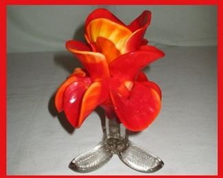 Bright Orange Art Glass