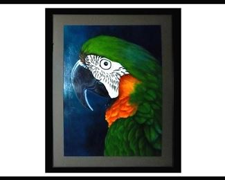  Large Framed Acrylic Painting by Daniele Jones, the Artist for Petable Portraits 