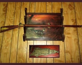 Parris Toy or Replica Gun Savannah Tennessee and Gun Rack with Ducks