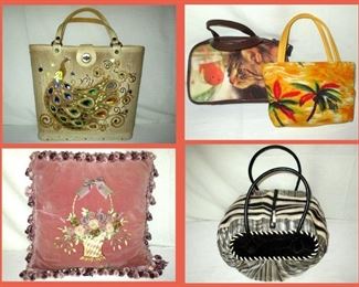 Sample of the Handbags and Pillows Available