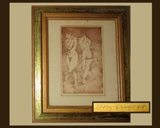 Signed, Titled, Framed and Dated Nude; 1969