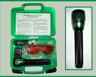 Spectroline Optimax OPF 1000 Forensic Inspection Flashlight Complete and Like New