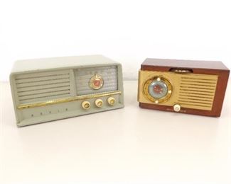 2 WORKING Art Deco Bakelite General Electric and Arvin Tube Radios