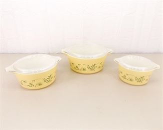 Lot of Pyrex Shenandoah #473, #474 and #475 Casseroles and Lids