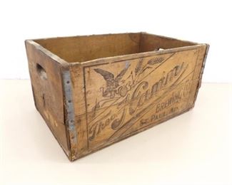 Antique Hamm's Brewing Wood Beer Crate