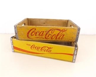 2 Vintage Coca-Cola Wood Coke Crates