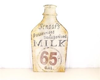 Large Scnaff's Milk Metal Sign