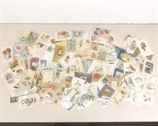 100+ Antique and Vintage Holiday, Greeting, Wishes, etc. Postcards in Protective Plastic Sleeves