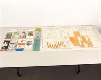 Lot of Vintage Railroad R.R. etc. Maps, Schedules, etc.
