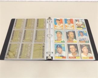 195 - 1961 Topps Baseball Cards In Binder