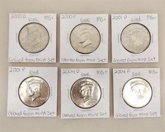 Lot of 6 High Grade U.S. Mint Kennedy Half Dollars