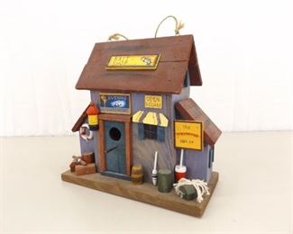 VERY Well Done Wood Folk Art Bait Store Bird House
