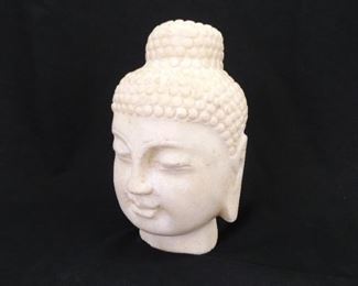 Heavy Stone Carved 7" Buddha Head
