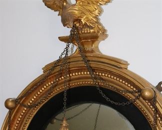 Antique giltwood bullseye mirror (one of several available)