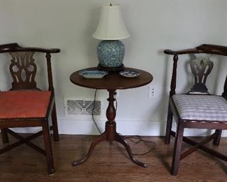 Antique Chippendale corner chairs