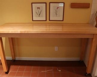Custom butcher block table