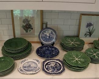 20th century transferware and majolica