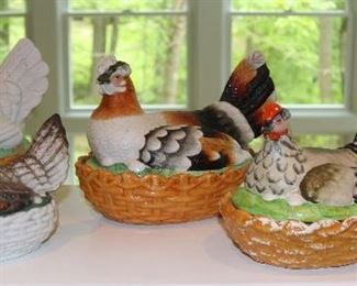 Figural butter dishes