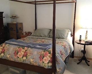 4.$300 NOW  Queen size four poster bed by White Furniture  86.5"H x 63"W x 83"D - was     $395