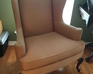 14. NOW $75 Drexel Heritage Collection Pair of wing back chairs  45"H x 33"W x 32"H was    $95