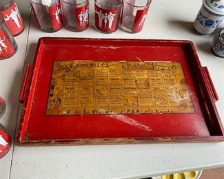 vintage drink tray