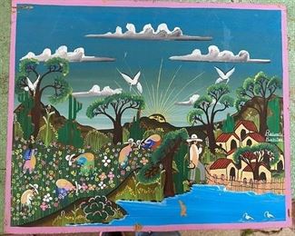 Roberto Benitez Mexican Folk Art Paintings