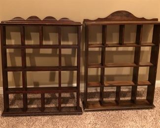Pair of Wall Display Shelves