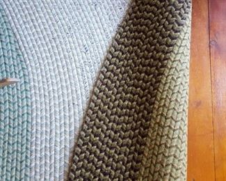 large oval braided rug - earth tones