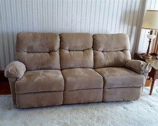 Chaise style reclining sofa wall saver by Best 