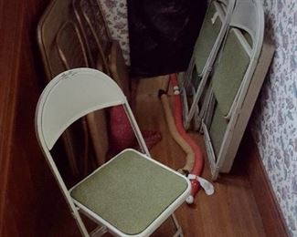 Two card table sets (table w/ four folding chairs)