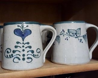 Great Bay Pottery four coffee mugs