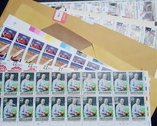 New gummed blocks, strips and sheets of stamps 