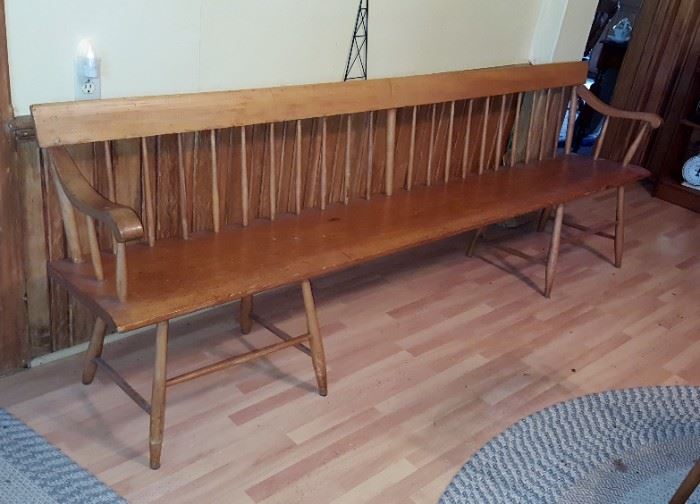 8' Long Spindle back deacon bench