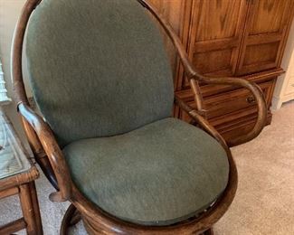#13 - $150 - Vintage Swivel Rocking Chair (2 of 2) - 30"W x 36"D x 19"H (to seat) x 38"H (to back of chair)