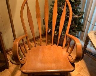 #30 - $100 - Nice Bentwood Rocking Chair - 25.5"W x 29"D x 16"H (to seat) x 40.5"H (to back of chair)