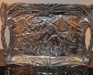 LARGE ARTHUR COURT SERVING TRAY, 13.5" X 7", OUR PRICE $60.00