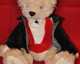 NEIMAN MARCUS MOHAIR BEAR 17.5" LIMITED EDITION NUMBERED 25/500 "NEW YEARS BEAR".  OUR PRICE IS $75.00.