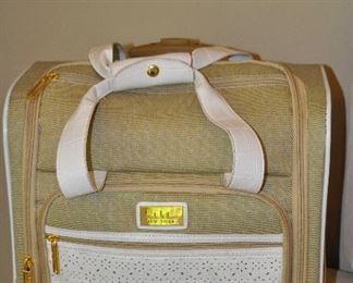 ROLLING CARRY-ON TOTE BY NICHOLE MILLER NEW YORK, 14" X 8" X 15".  OUR PRICE IS $35.00